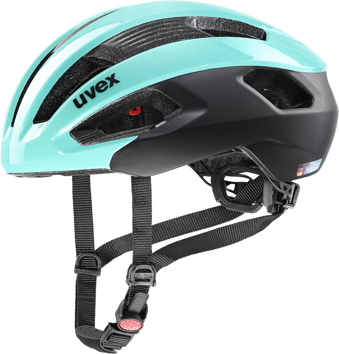 Uvex Rise CC Rennrad Fahrrad Helm matt türkis/schwarz 2023 52-56 cm, 52-56 cm