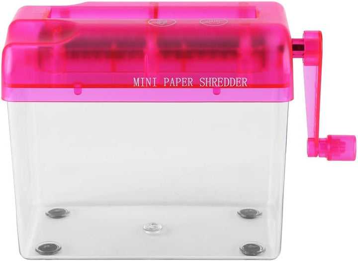 Manueller Aktenvernichter, A6 Handkurbel Tragbares Mini Papierschneidewerkzeug Dokumentenschneidemas