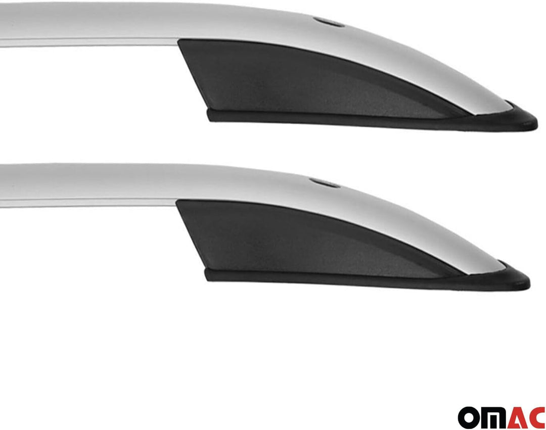 OMAC Dachreling Dachgepäckträger kompatibel mit Nissan NV200 2010-2024 Aluminium Silber 2X, Elegance