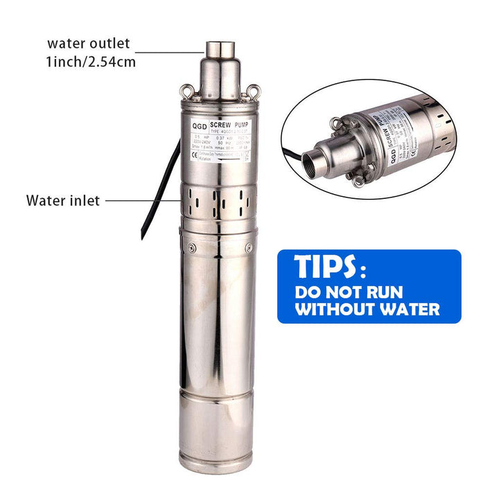 SHYLIYU Tiefbrunnenpumpe Edelstahl Tauchpumpe Ø10cm Brunnenpumpen 1800l/min wasserpumpe für brunnen