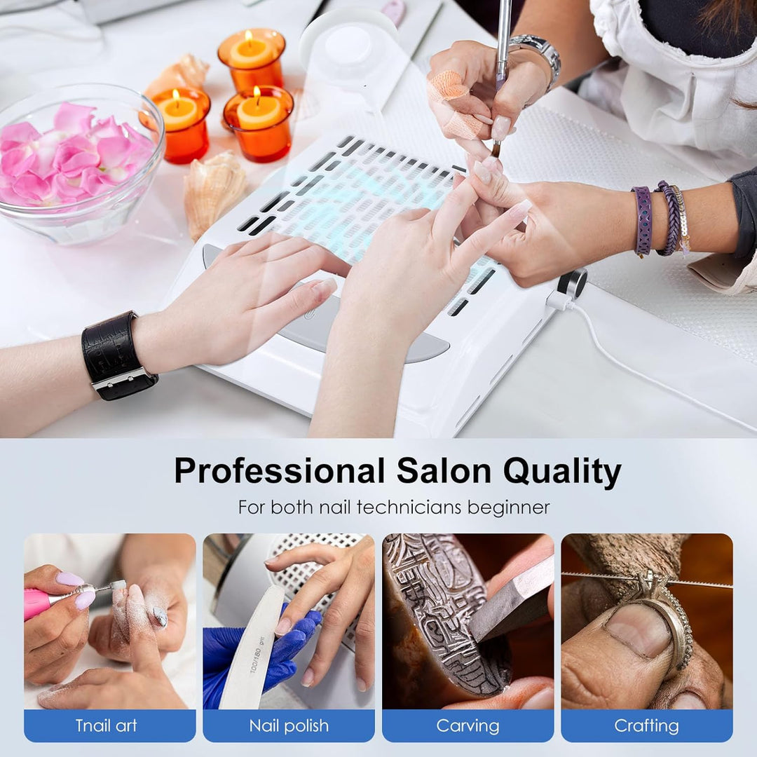 Staubabsaugung Für Nägel Mit Filter,Staubabsaugung Für Nägel 100W,Mit Led Licht,Nagelstaubsauger,Wie