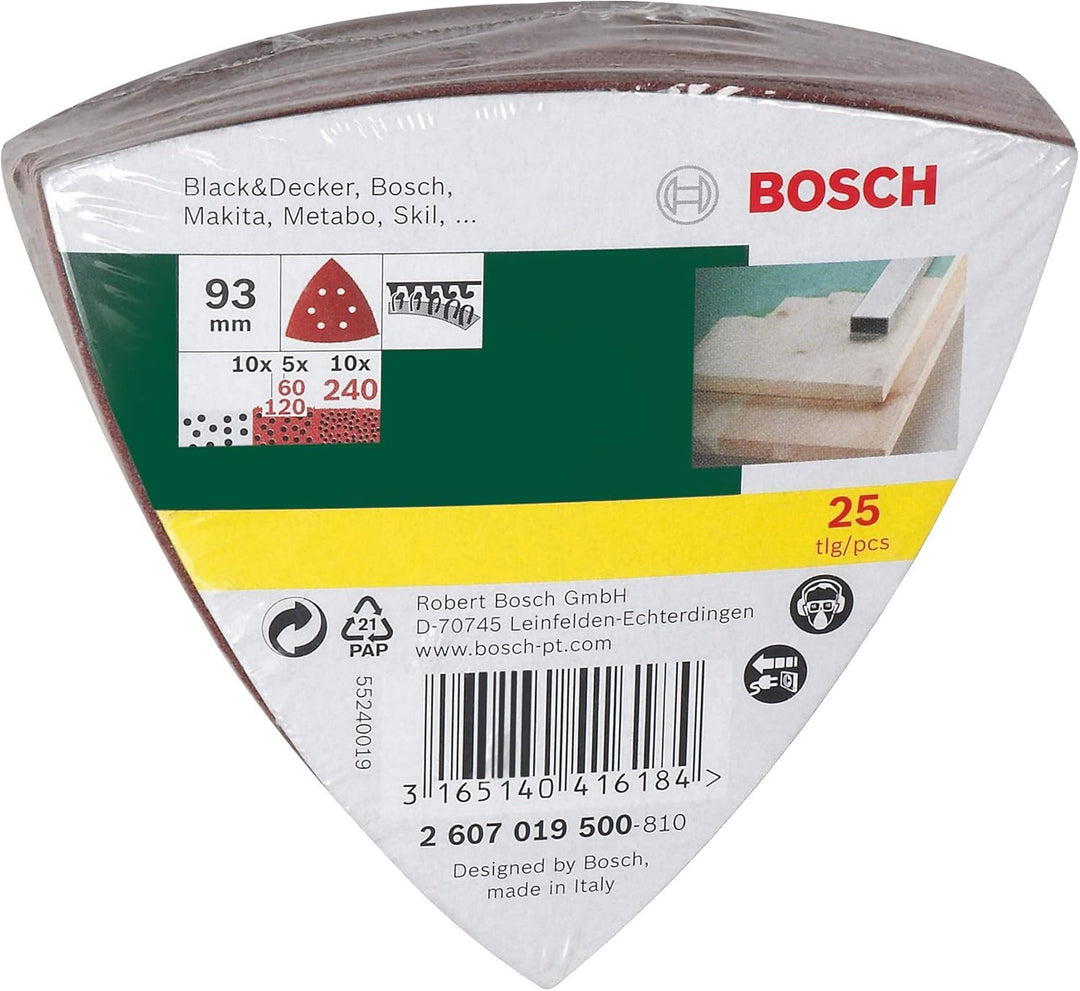 Bosch Multifunktionswerkzeug PMF 220 CE Set (220 Watt, im Koffer) & 25tlg. Schleifblatt-Set verschie