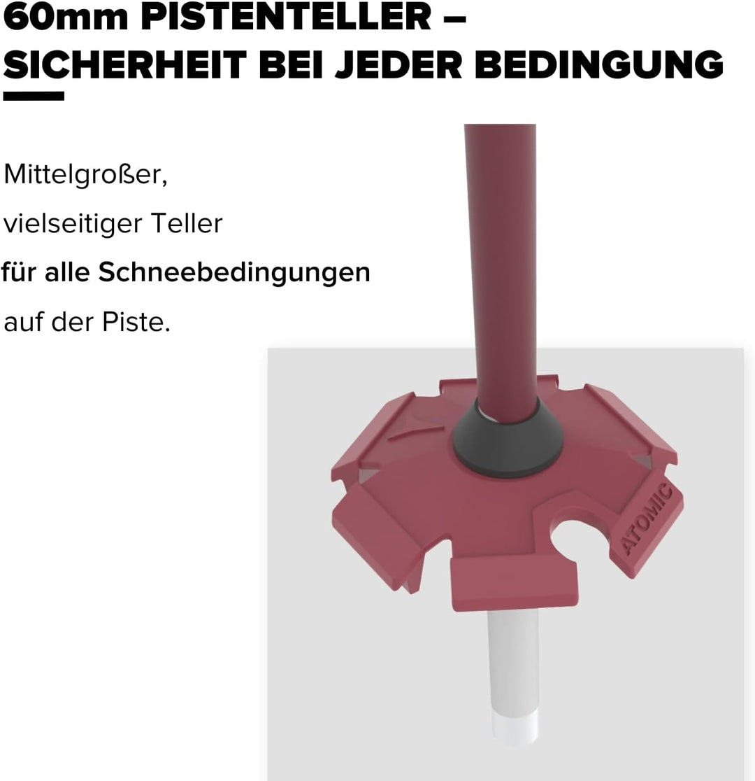 ATOMIC CLOUD Skistöcke - Hochwertiger Aluminium-Skistock - Ergonomischer Griff für mehr Grip - Stock