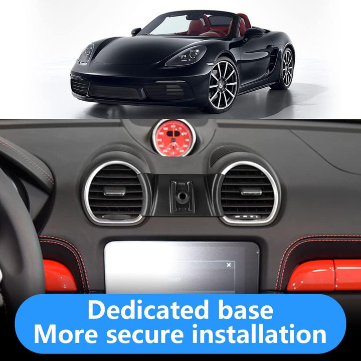 LUNQIN Kfz-Handyhalterung für 2017–2023 Porsche 718 Boxster Cayman Big Phones mit Hülle Auto Zubehör