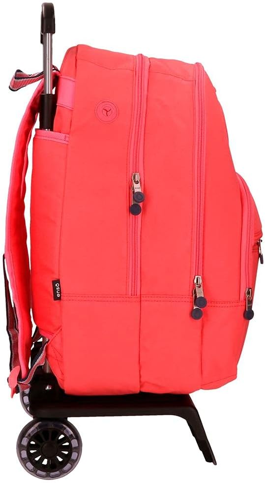 Enso Basic Doppelfach-Rucksack mit Trolley Orange 32x46x17 cms Polyester 25.02L Koralle Doppelter Ru