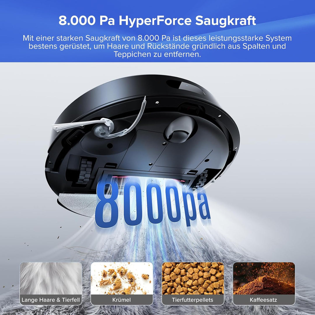 roborock Q7 L5+ Saugroboter mit Wischfunktion, Automatischer Staubentleerung, Dual Anti-Tangle Syste
