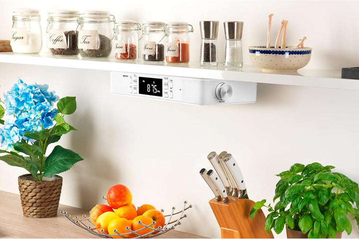 MEDION E66550 Küchen Unterbauradio mit Bluetooth-Funktion (PLL UKW Radio, Freisprechfunktion, 2 x 2,