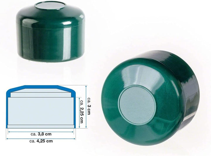HaGa® Abdeckkappe 50 Stk. für Kunststoffpfähle Ø 3,8cm Zaunkappe Schutzkappe