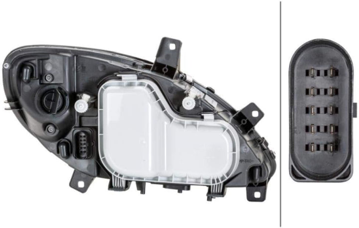 HELLA 1LG 246 041-031 Halogen-Hauptscheinwerfer - links - für u.a. Mercedes-Benz Vito / Mixto Box (W