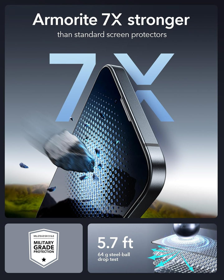 ESR für iPhone 14/13/13 Pro für Panzerglas, 9H+ Displayschutzfolie aus gehärtetem Glas 3 Stück, blas
