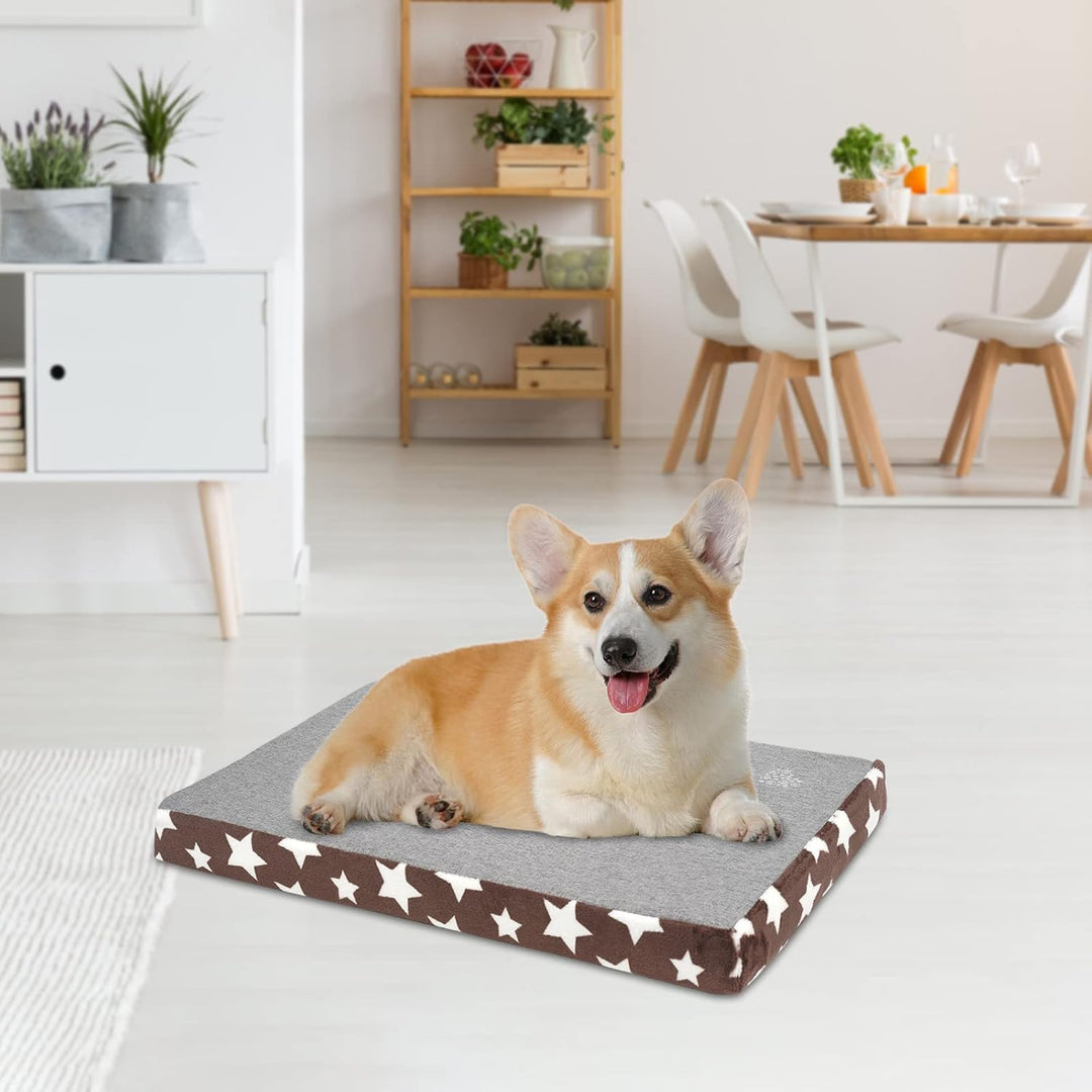 VANKEAN Hundebett Wasserdicht Hundekissen Waschbar mit Abnehmbarer Innenfutter Sommer und Winter, Fl