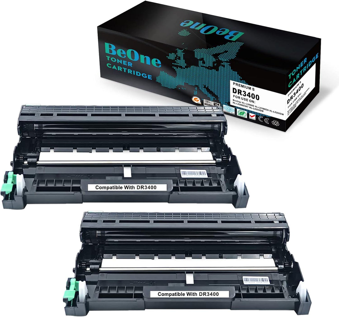 BeOne® 2X DR3400 DR-3400 Kompatible Drum für Brother DCP-L5500DN L6600DW HL-L5000D L5100DN L5100DNT