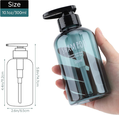 Segbeauty Duschflasche mit Trichter, 3 STK. 10,1 Unzen Nachfüllbare Kunststoff-Pressflaschen, 300 ml