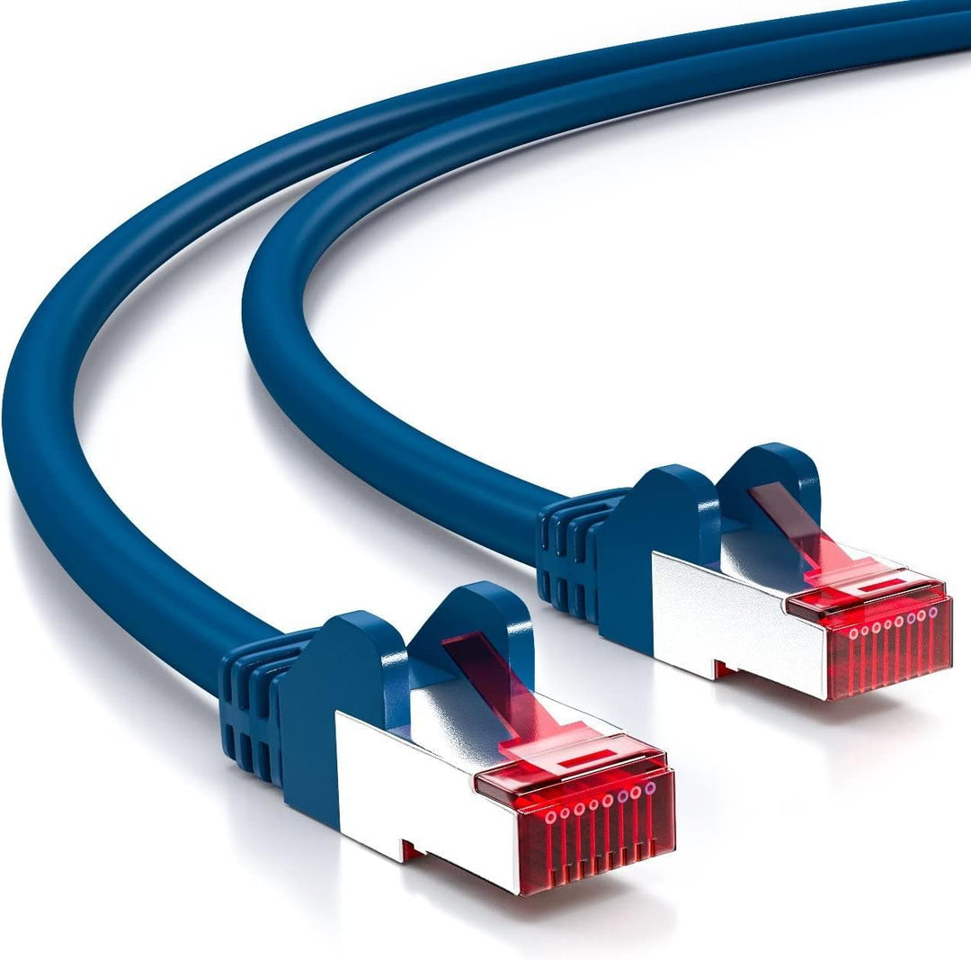 deleyCON 50m CAT6 Patchkabel S/FTP PIMF Schirmung CAT-6 RJ45 Netzwerkkabel Ethernetkabel LAN DSL Swi