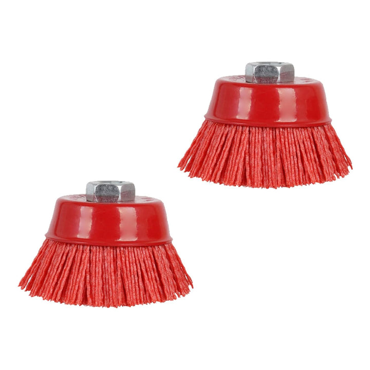 UTMACH 2 Stück Nylon Topfbürste Bohrmaschine Nylonbürste Winkelschleifer Bürste Nylon mit Innengewin