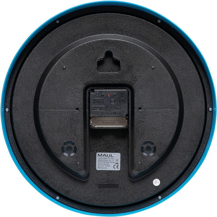 Maul Wanduhr MAULjump Ø 30,5 cm | stilvolle Funkuhr mit Mineralglas | automatische Zeiteinstellung |