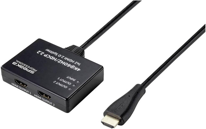SpeaKa Professional SP-9443508 1+2 Port HDMI-Splitter Schwarz