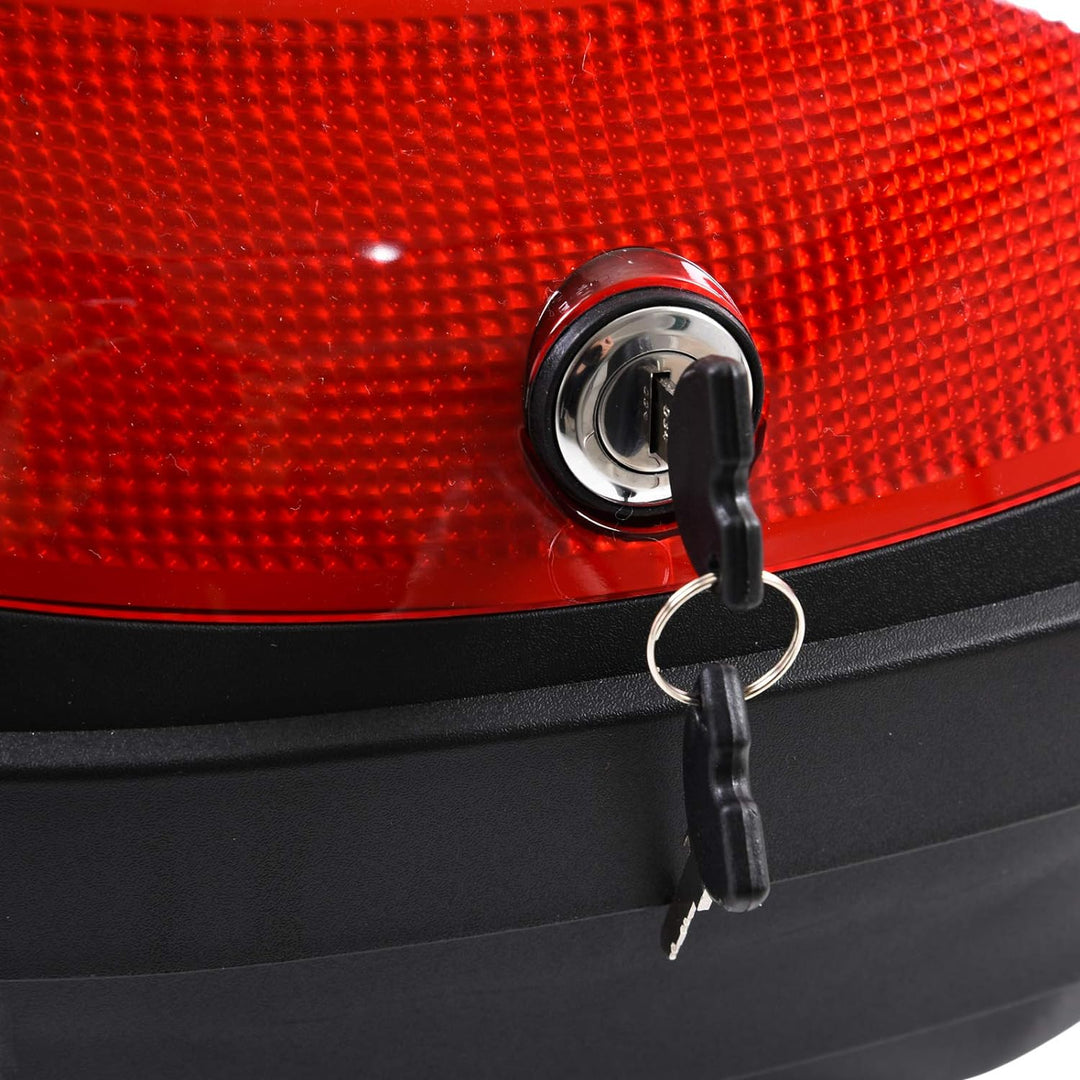 HOMCOM Motorradkoffer, Rollerkoffer für Motorräder, Roller, Mofas und Quads, 48 L Helmkoffer, Topcas