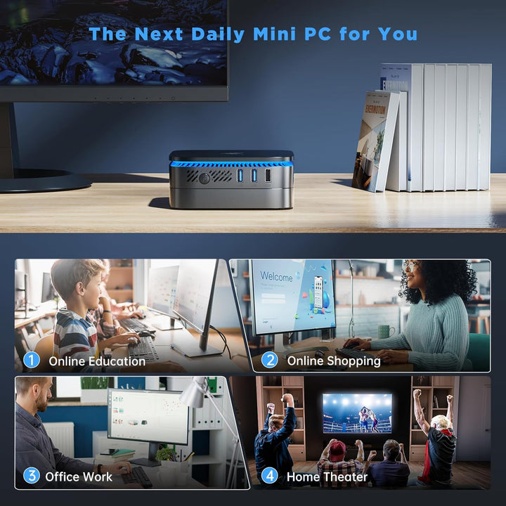 NiPoGi AK1 PRO Mini PC Windows 11, Intel 11. Gen N5105 (bis zu 2,9 GHz) Mini Computers, 8GB DDR4 256