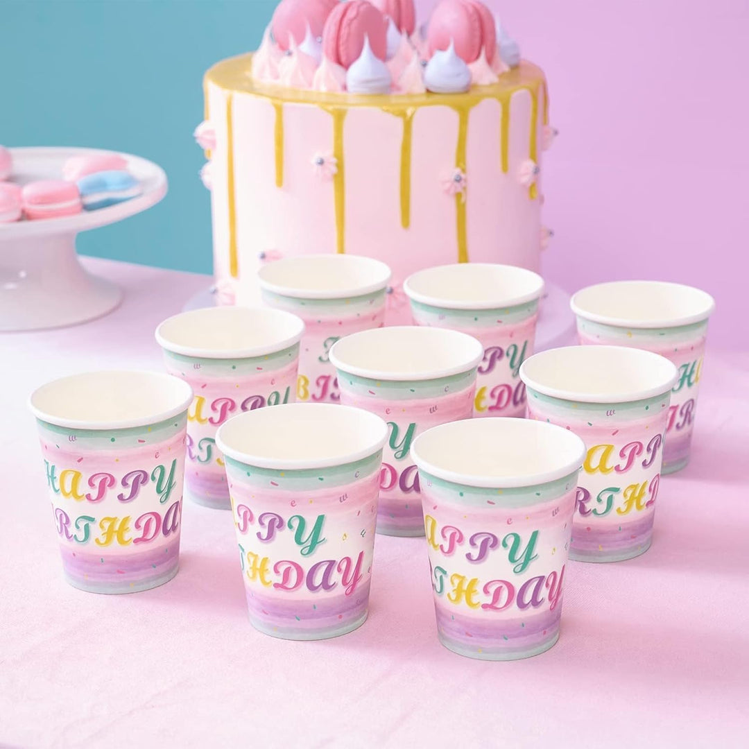 WERNNSAI Eiscreme Teller Servietten und Tassen - Eiscreme und Eis am Stiel Thema Partyzubehör für Mä