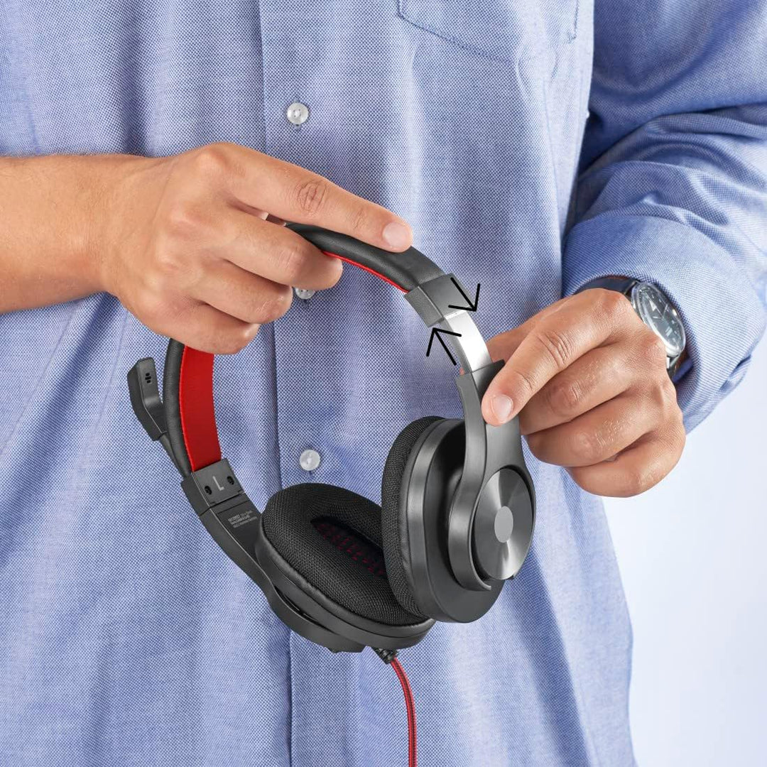 Hama Headset mit Mikrofon (kabelgebundene Kopfhörer USB A Anschluss, Aux, Stereo Headphones mit Kabe