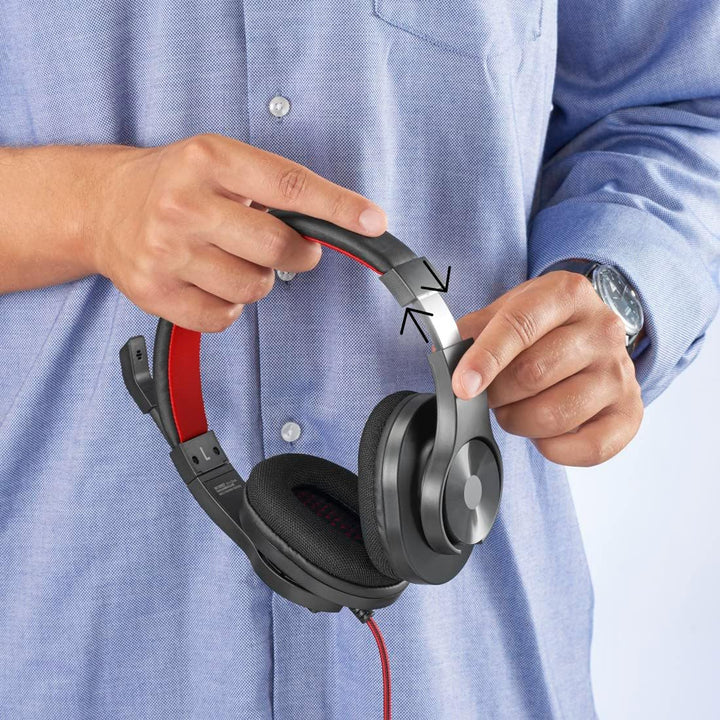 Hama Headset mit Mikrofon (kabelgebundene Kopfhörer USB A Anschluss, Aux, Stereo Headphones mit Kabe