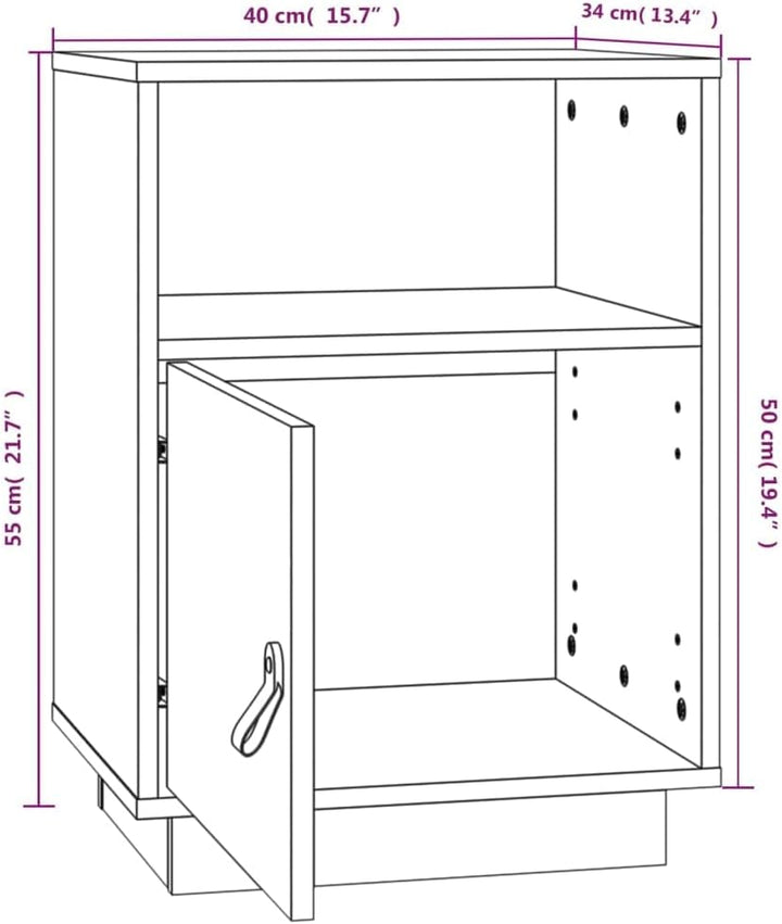 FIRBNUS Bedside Table Nachtkonsole Beistelltisch mit Stauraum Night Stand Nachttische 2er Set 40x34x