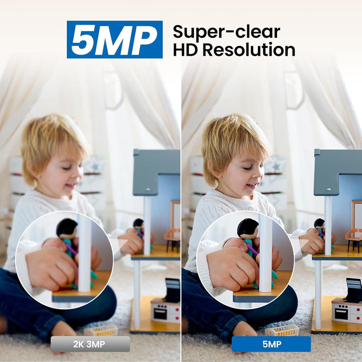Cinnado 5MP Babyphone mit Kamera - 5G/2,4GHz Überwachungskameras Innen, WLAN Kamera Indoor, 360 Grad