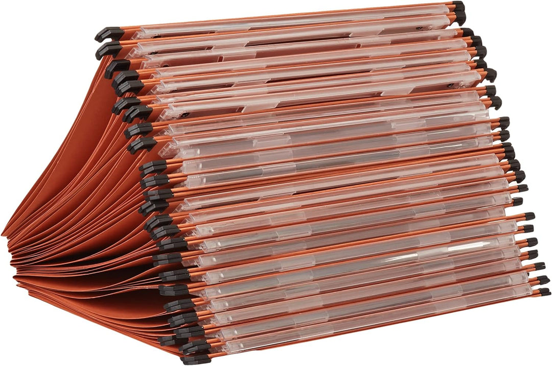 Esselte 10202 Orgarex Kori Set mit 25 vertikal hängenden Feilen V-Bottom A4-Tabs enthalten, orange,