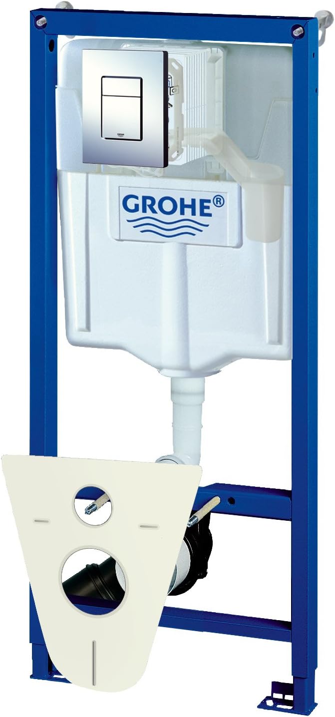 GROHE Rapid SL | Sanitärsysteme - 5-in-1 Set für WC, 1,13 m Bauhöhe | WC-Anlage mit Skate Cosmo-Wand