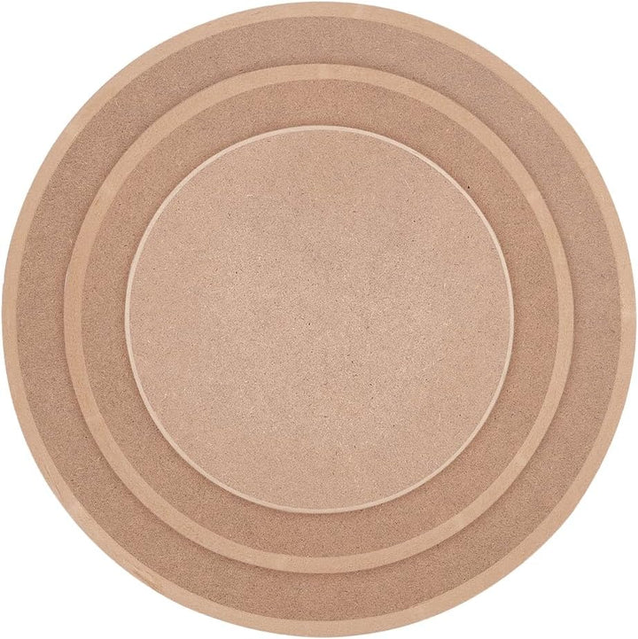 BENECREAT 3 Stück Runde Töpferform, Keramikplatten-Formform, Hölzerne Dichteplatte Bedruckte Rohling