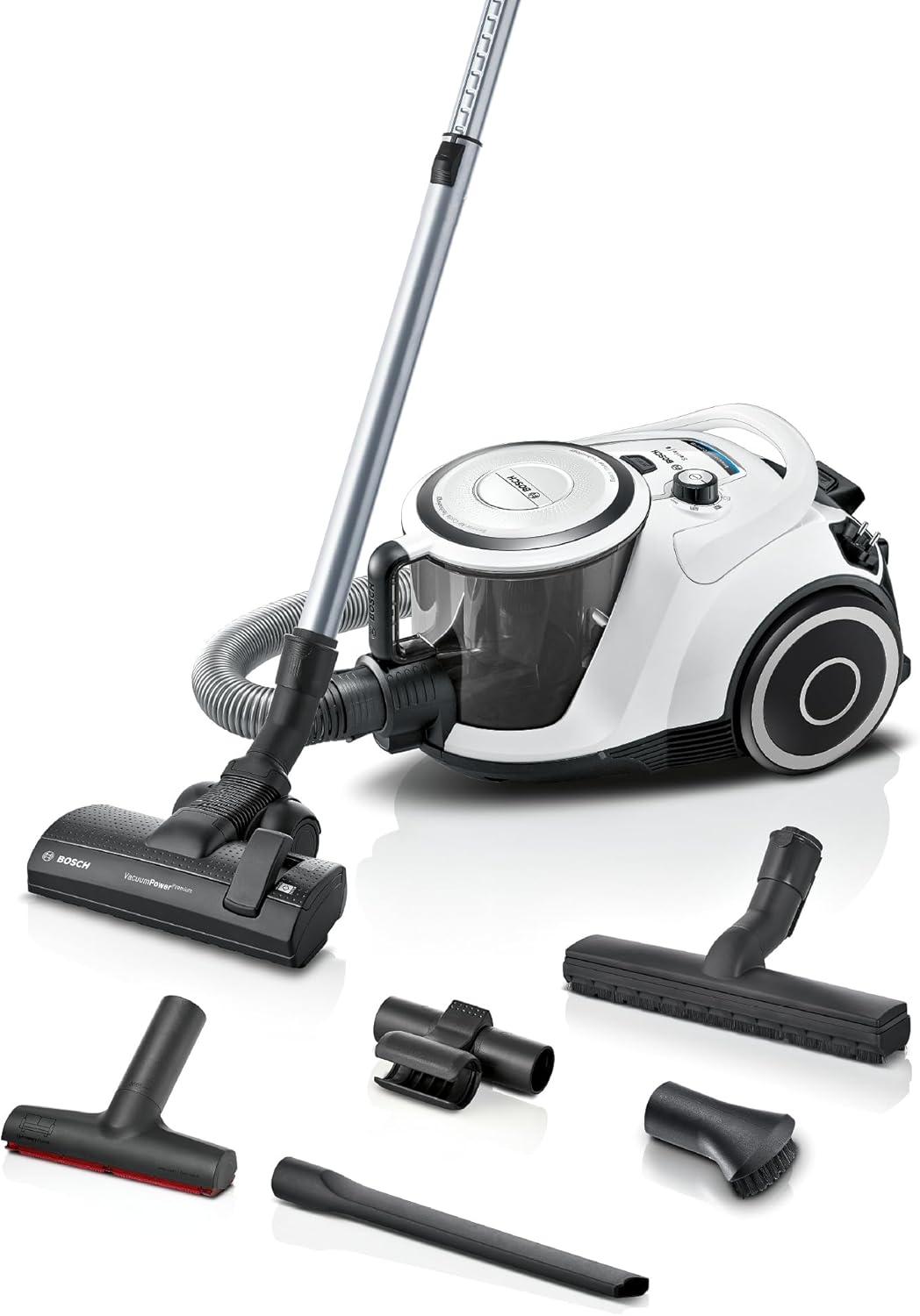 Bosch Staubsauger beutellos Serie 6 BGC41XALL, Bodenstaubsauger, ideal für Allergiker, Hygiene-Filte