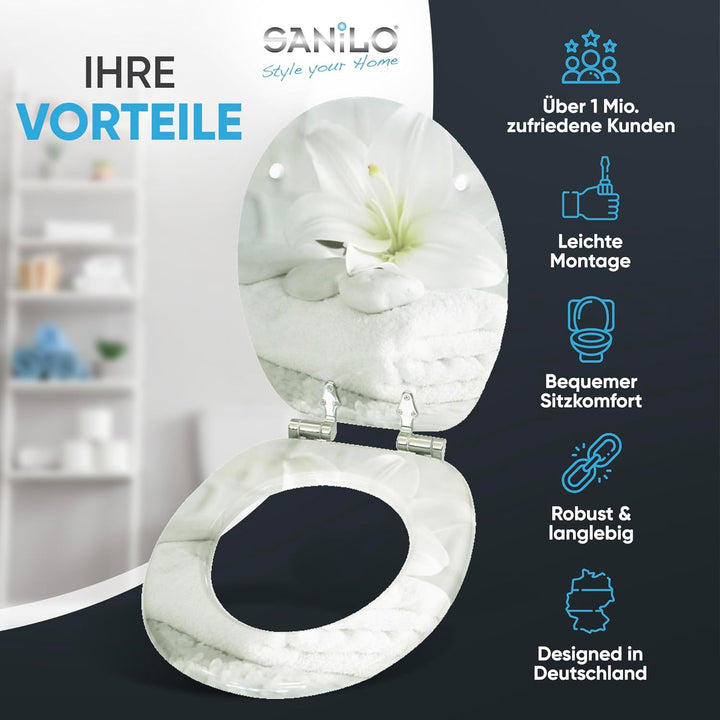 Sanilo WC Sitz mit Absenkautomatik, grosse Auswahl, schöne Motive, hochwertige und stabile Qualität