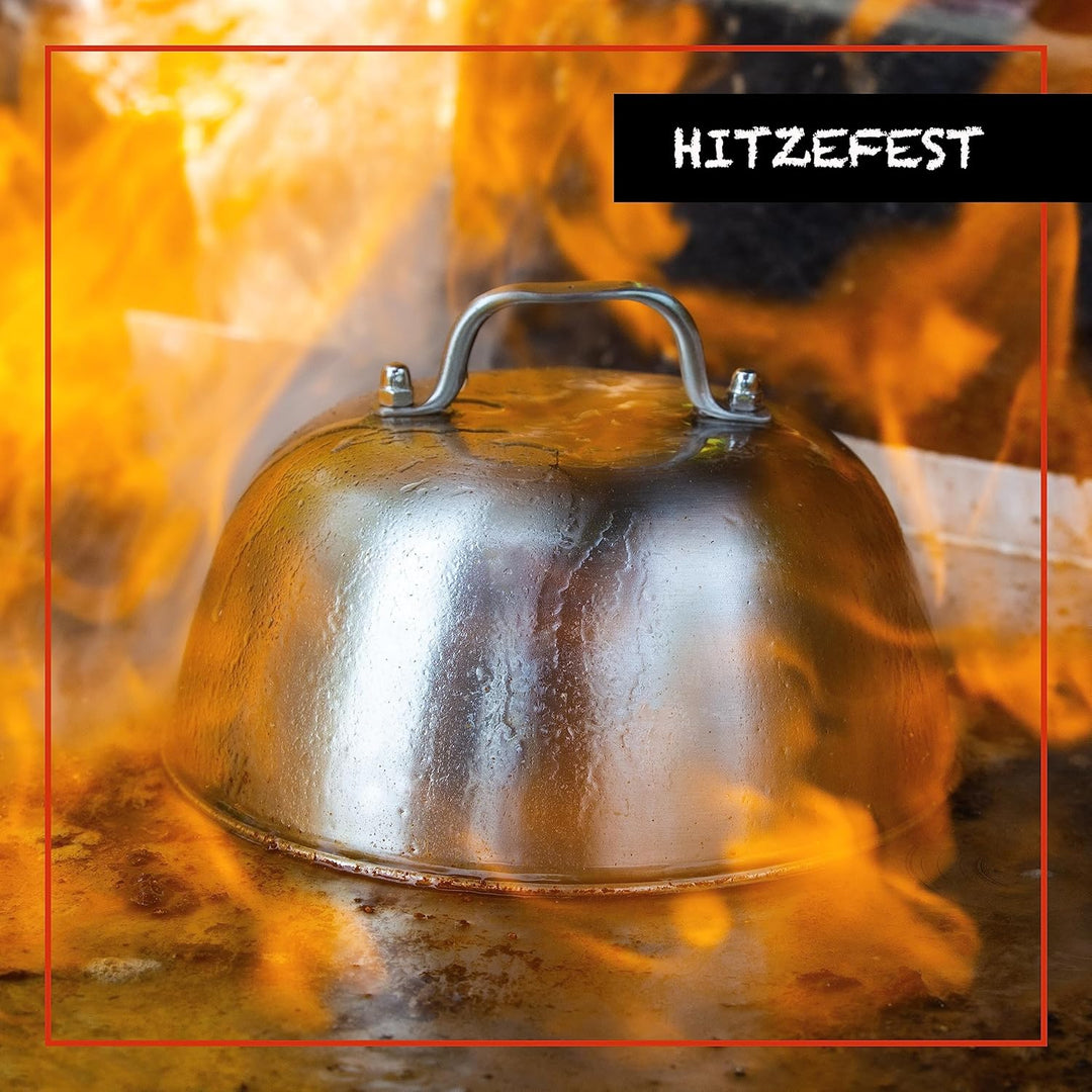 DREIBERG® Burgerglocke 2er Set – Edelstahl Schmelzglocke für Cheeseburger. Schmelz- und Abdeckhaube