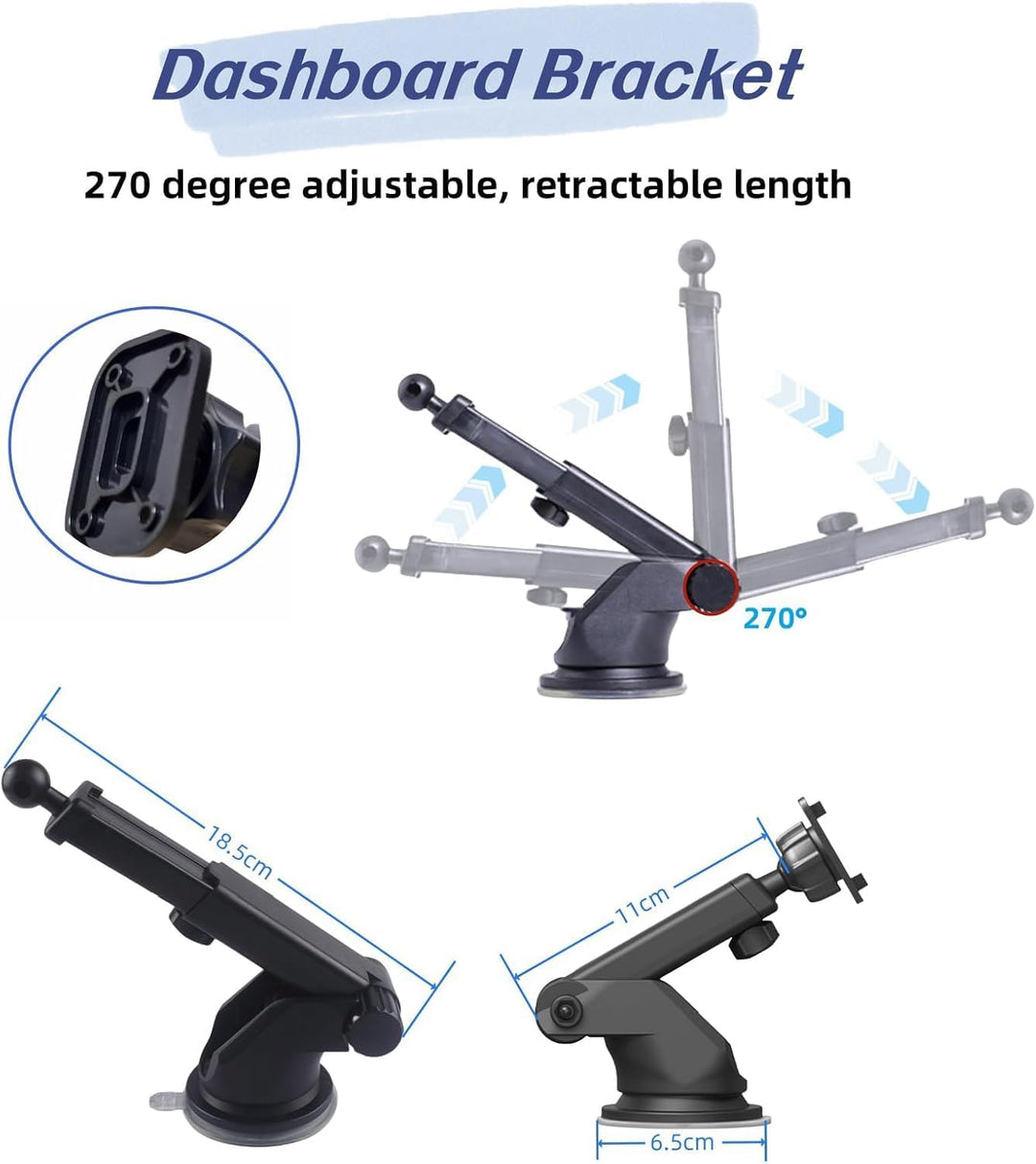 Epronic Flexibel Saugnapf Halterung für Carplay Tragbares Autoradio, Halterung Kompatibel mit Wirele