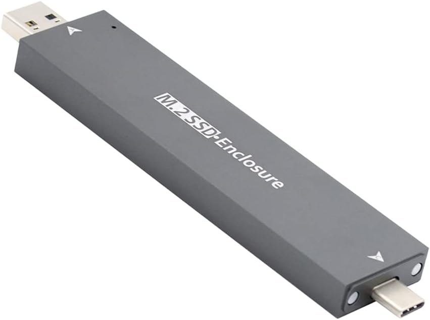 NFHK Combo Typ-C & USB3.0 zu NVME M-Key M.2 NGFF SATA SSD PCBA Gehäuse 2280/2242/2230mm Adapter RTL9