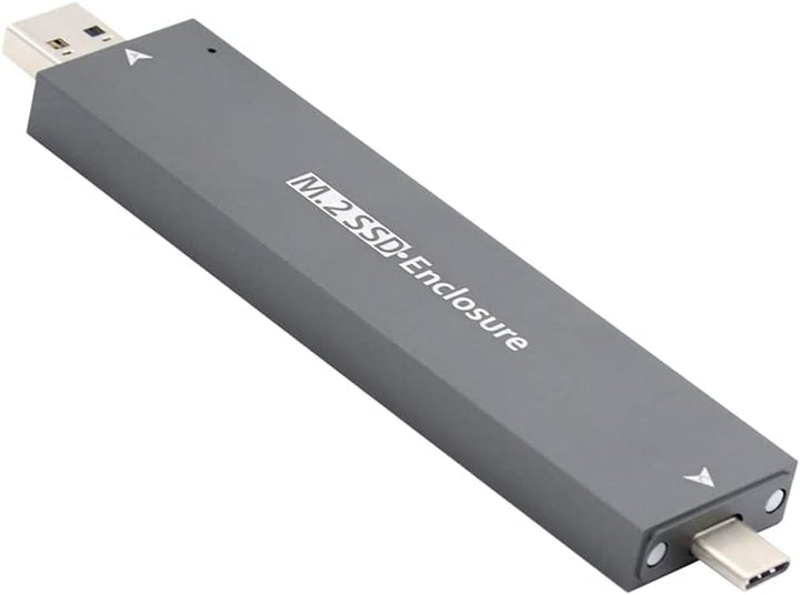 NFHK Combo Typ-C & USB3.0 zu NVME M-Key M.2 NGFF SATA SSD PCBA Gehäuse 2280/2242/2230mm Adapter RTL9