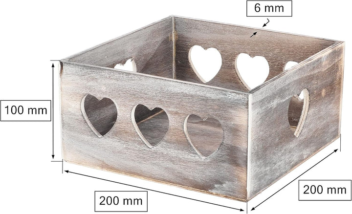 KOTARBAU® 3er Set Holzkiste mit dekorativen Aussparungen und Griff Perfekt für die Innenraumgestaltu