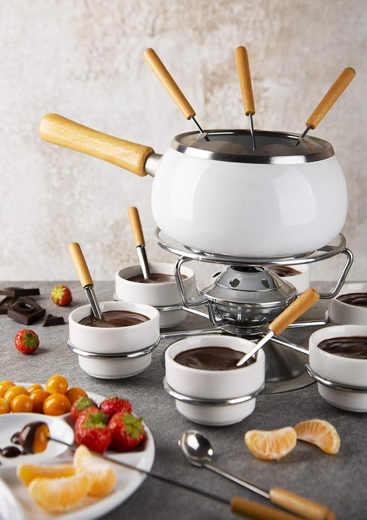 Excèlsa Fondue Set, 28-teilig, Weiss