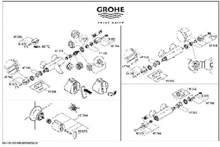 GROHE Grohtherm 2000 - Absperrgriff (Original Ersatzteil, Langlebig, Robust, Herstellergarantie: 5 J