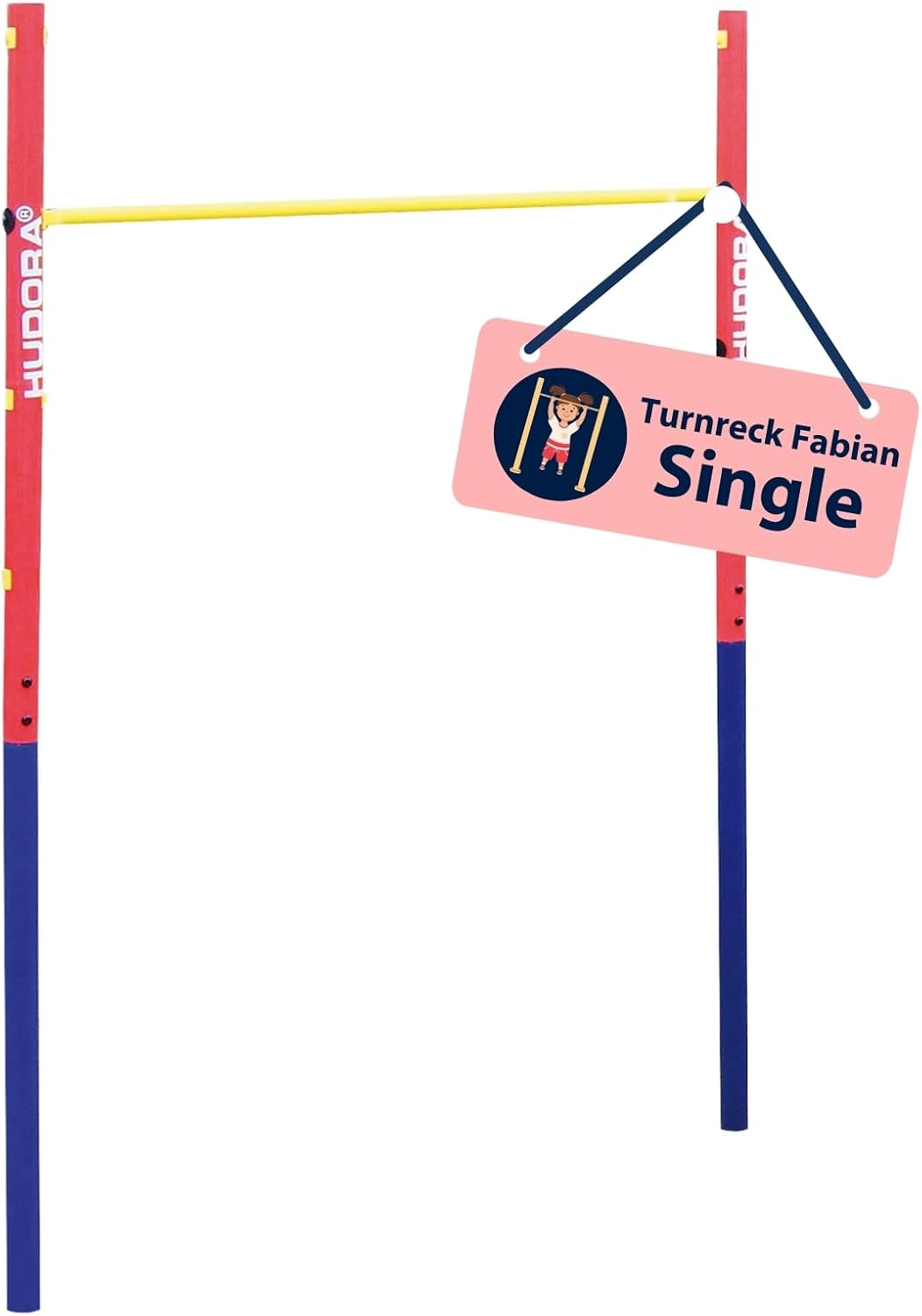 HUDORA Turnreck Fabian Standard/Pro - einfache/doppelte Turnstange für Kinder & Erwachsene - 4-fach