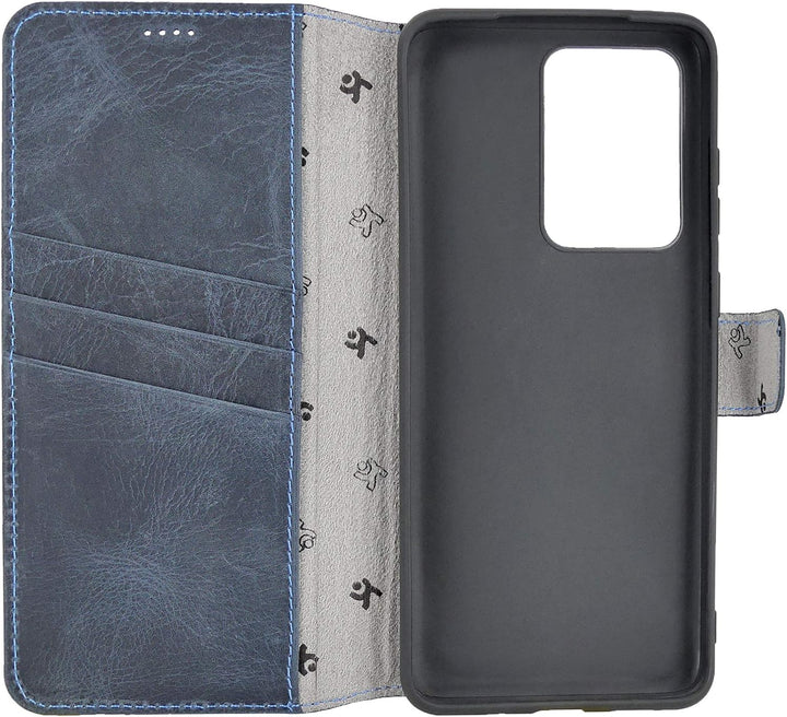 Suncase Book-Style Hülle kompatibel mit Samsung Galaxy S20 Ultra Leder Tasche (Slim-Fit) Lederhülle