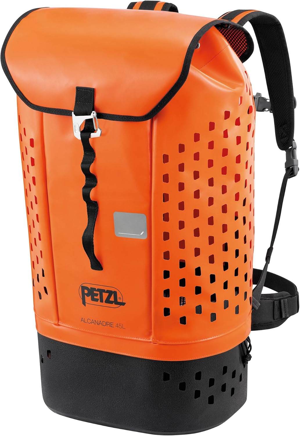 PETZL Unisex – Erwachsene ALCANADRE Guide 45 Tasche, Orange/Schwarz, 45 L