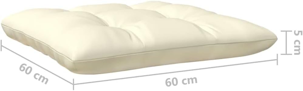 vidaXL 2-Sitzer-Gartensofa mit Creme Kissen Massivholz Kiefer