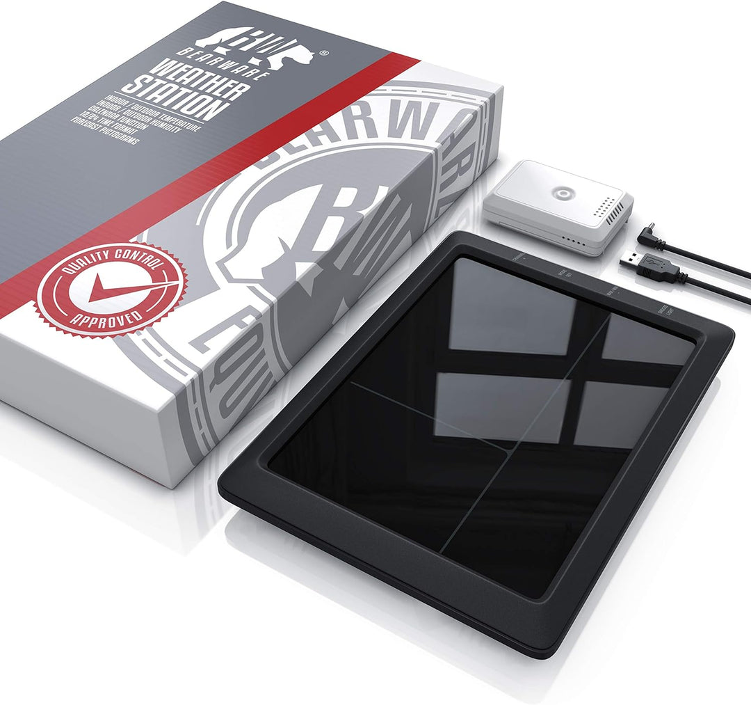 CSL - Wetterstation mit Farbdisplay und Aussensensor, 20 cm LCD Farbdisplay - Luftdruck Barometer Te
