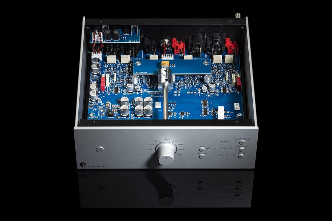 Pro-Ject Phono Box DS3 B, Symmetrische & diskrete Dual Mono Phonostufe, Silber