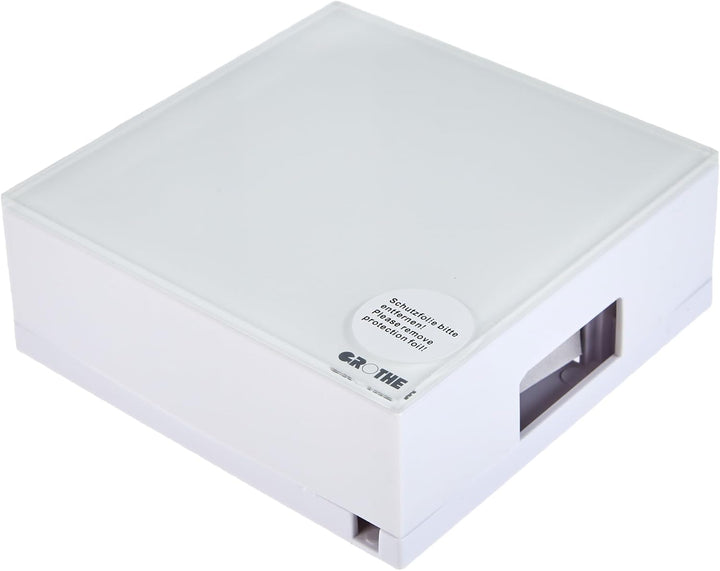 UNITEC Zweiklang-Gong Luna, Glasplatte, fest verdrahtet, 83dB, 8 bis 12 V Wechselstrom oder 9V-Block