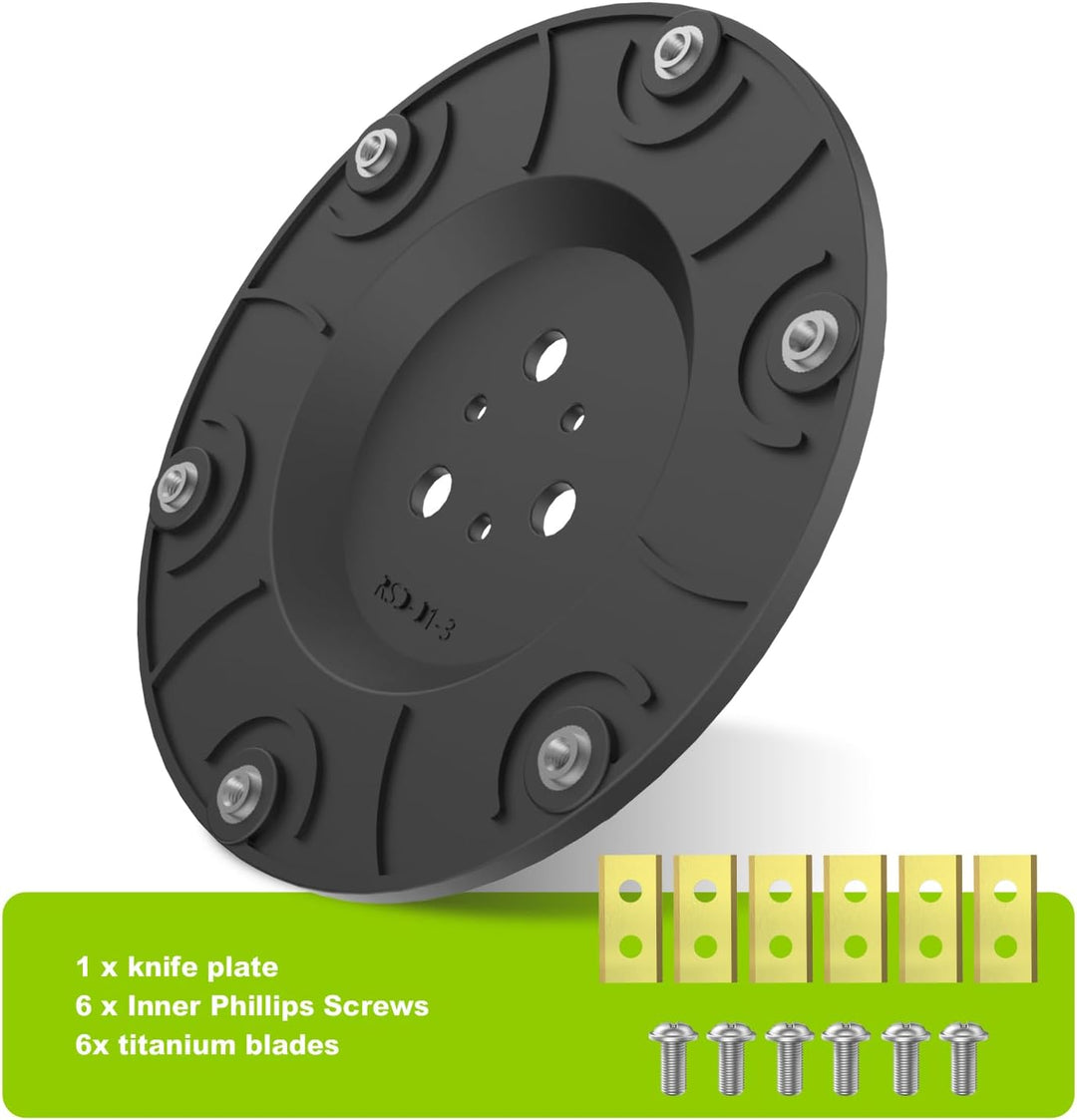 Evenlinkics mähroboter zubehör-6 Rasen Rakel mähroboter messerteller,Kompatibel mit Worx S&M(bis BJ