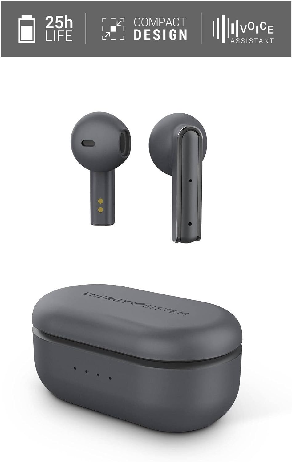 Energy Sistem Earphones True Wireless Style 4 Stone (Kopfhörer zum kabellosen Musikgenuss Kompaktes