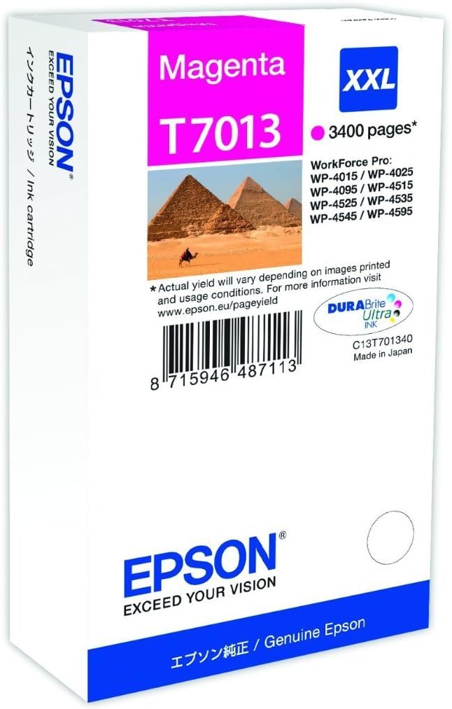 Epson WP4000 / 4500 Series Ink Cartridge XXL Magenta 3.4k, magenta